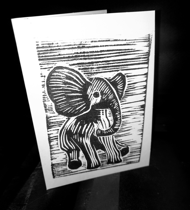 Baby elephant sliding x3 cards A6