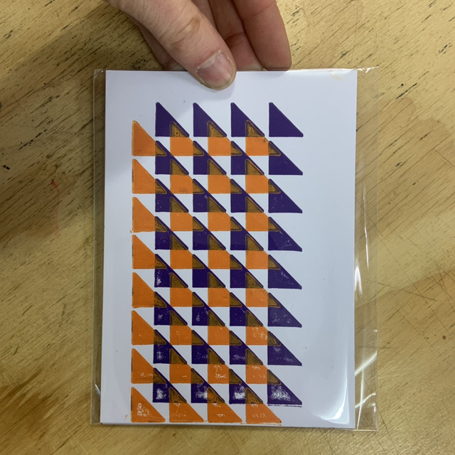 Abstract (LEGOdots-print) set of 2 postcards