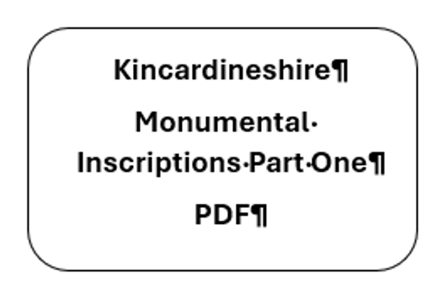 Kincardineshire: Monumental Inscriptions Part 1 (PDF)