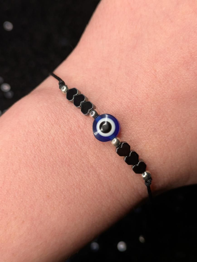 Bracelet oeil protecteur hématite 