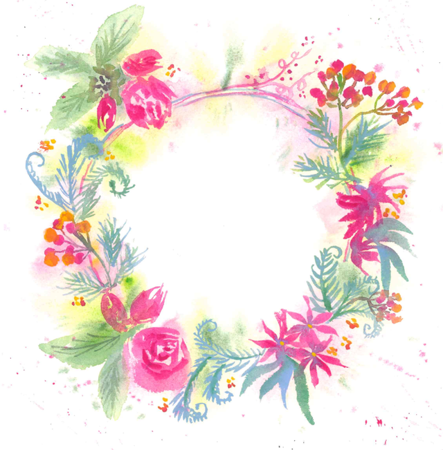 Aquarelle Bouquet de tendresse