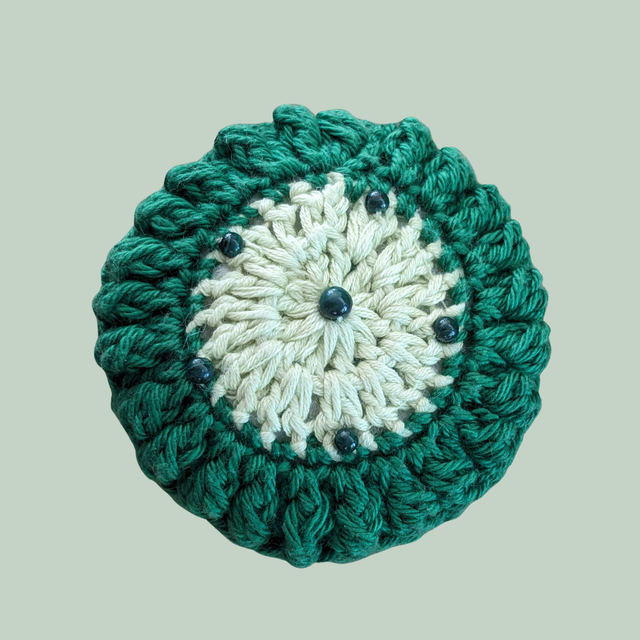 Stop-pensée "Macaron, malachite"
