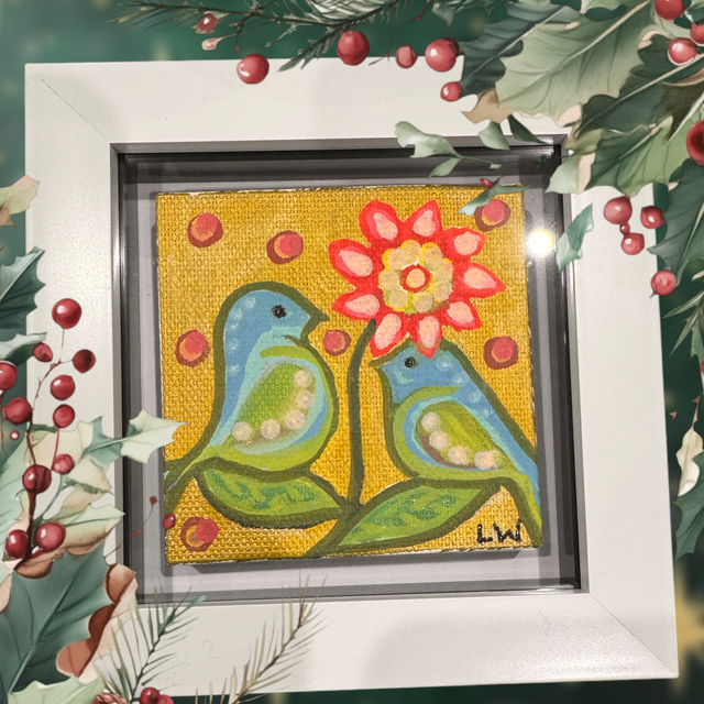 Original artwork. Two birds. 