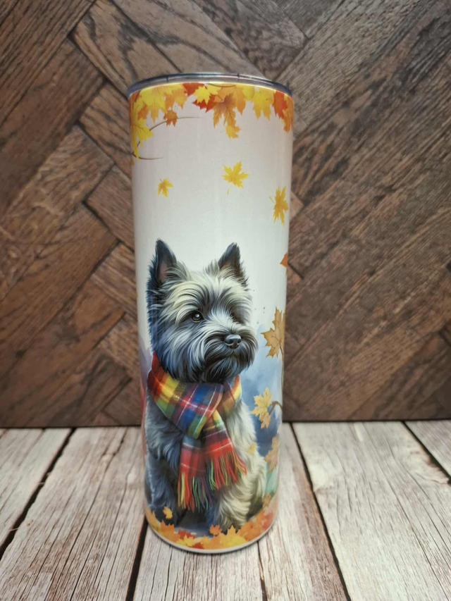 Gourde canette cairn terrier d automne