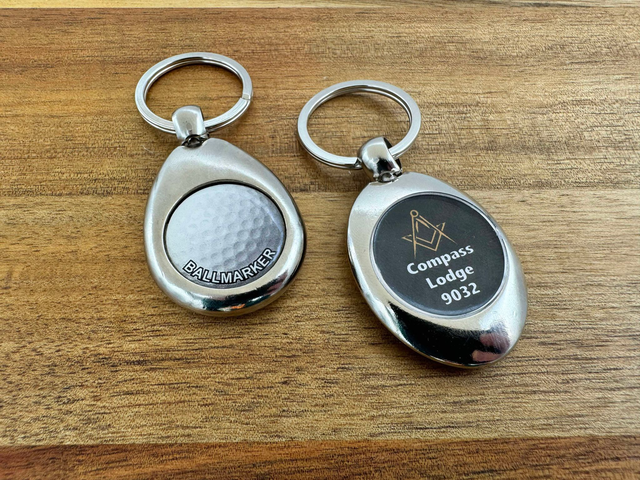 Custom Masonic Keyring  - Golf Ball Marker