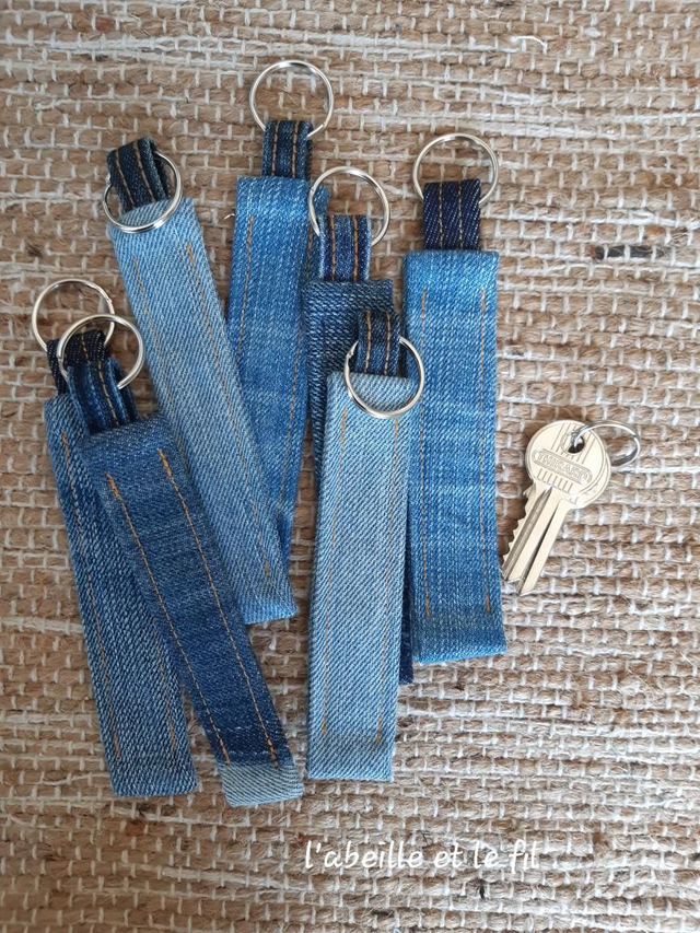 Porte-clés 100% denim
