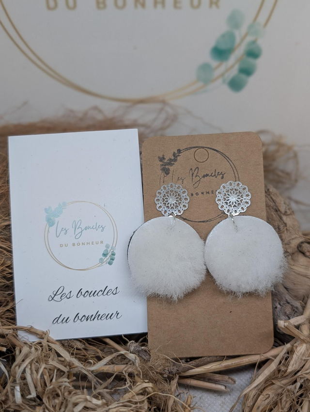 Boucles d'oreilles Flocon douceur flo002