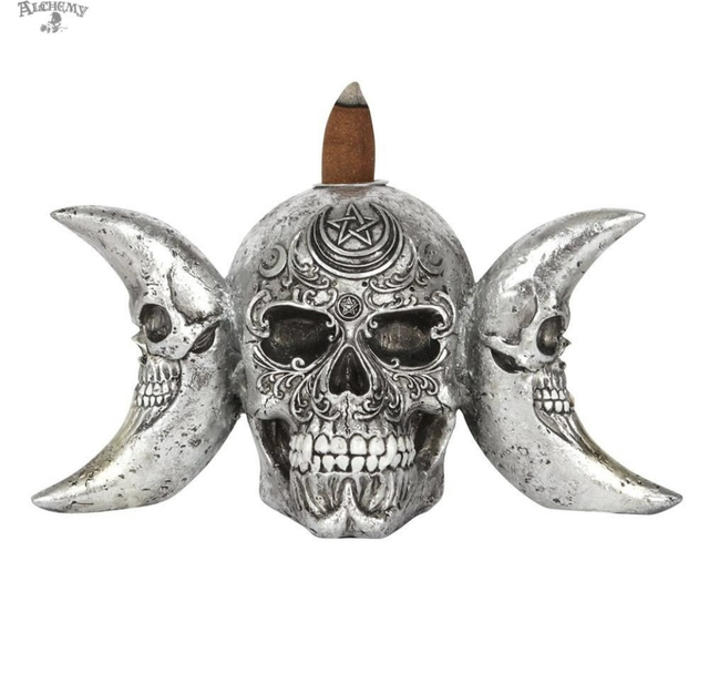 Dark Goddess Triple Moon Incense Cone Burner