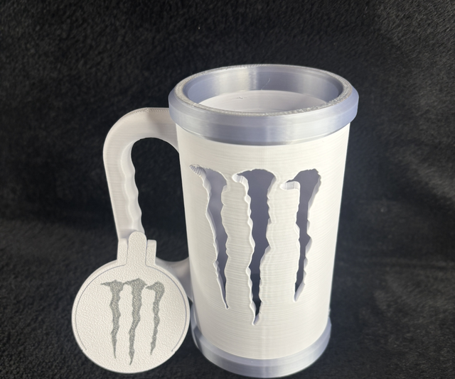Energy drink cup and lid 500ml