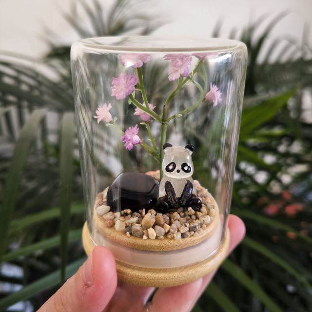 Ami protecteur - Panda (obsidienne)