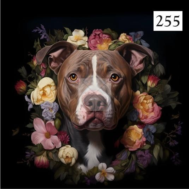 Panneau Chien staff en Polyester imperméable - 40x40cm  