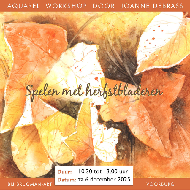 06-12-2025 10.30 -13.00 u Aquarel workshop Herfstbladeren bij Brugman-Art