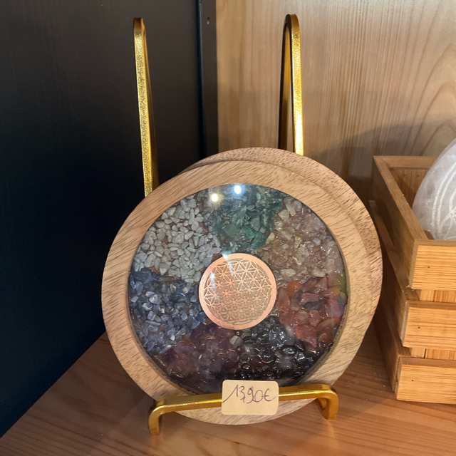 Dessous de verre chakras fleur de vie