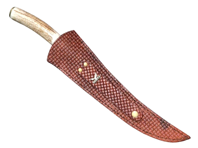 Faca Turca 12 Pol Aço Inox 420c Cabo Chifre De Cervo Bainha