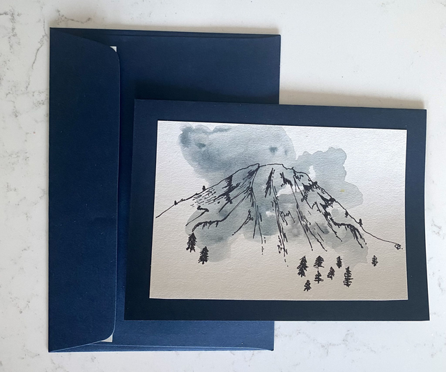 Doppelkarte - Frostige Bergwelt