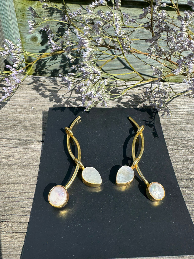 Statement earrings - brass