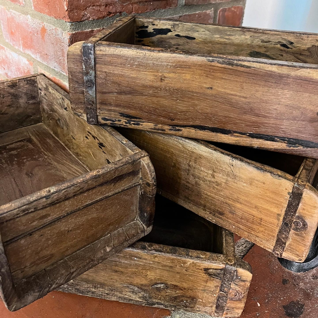 Set Of 4 Reclaimed Indian Brick Moulds