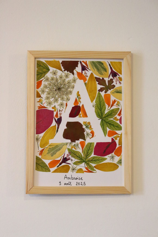 Lettre fleurie personnalisée