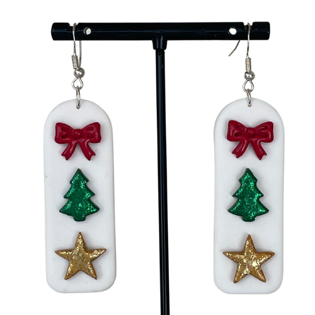 Long Christmas earrings