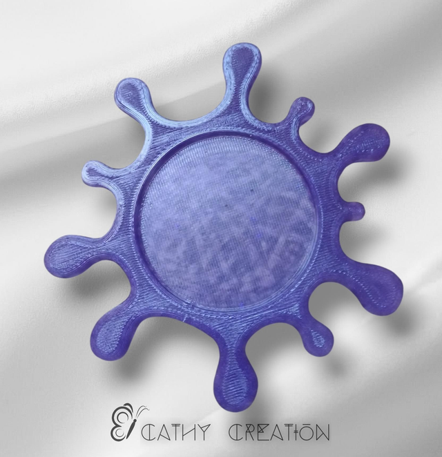 Sous verre forme tâche de peinture 