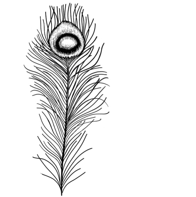 Stempel Pfauenfeder II