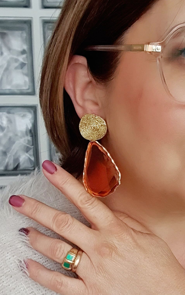 Boucles d'oreilles Tourbillons orange