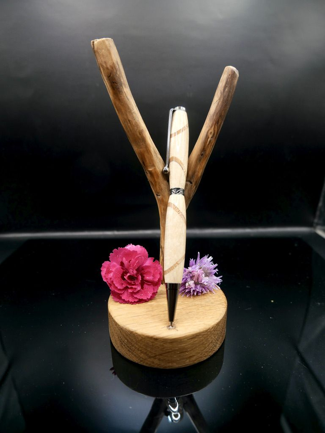 Stylo art déco gris Erable &amp; Platane