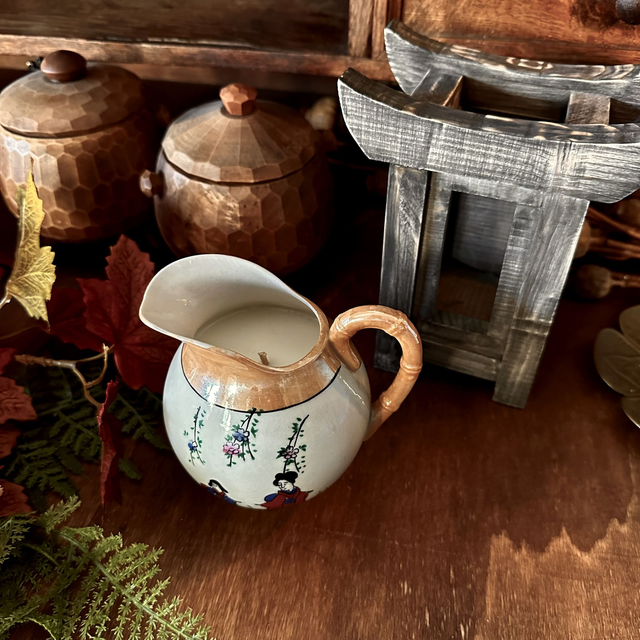 Bougie Thé Pêche - Pot à lait porcelaine japonaise