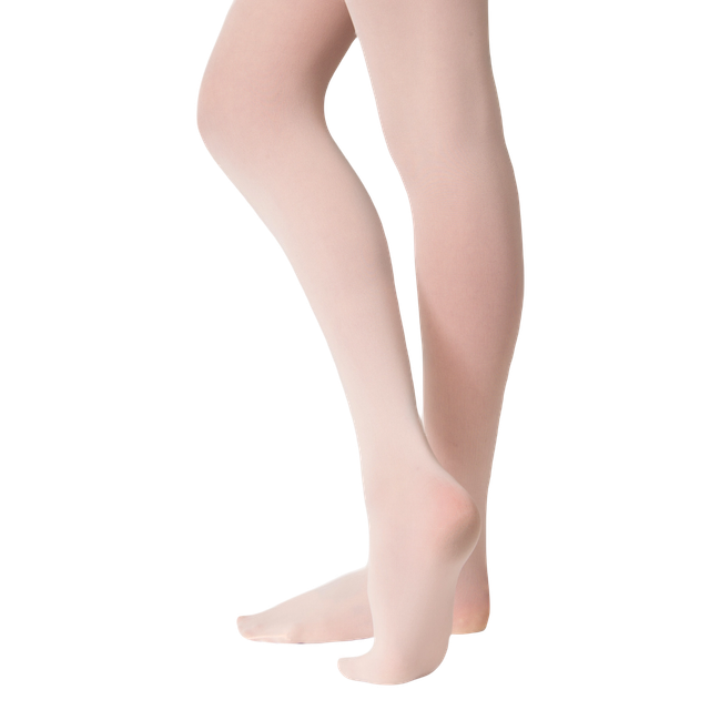Kids footed Ballet tights - Theatrical Pink Silky Dance