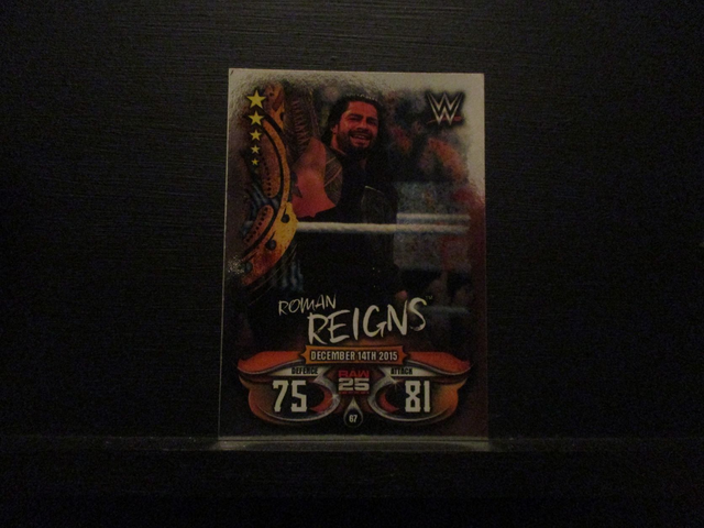 Roman Reigns - Raw 25 Years Slam Attax Live Original Trading Card #67