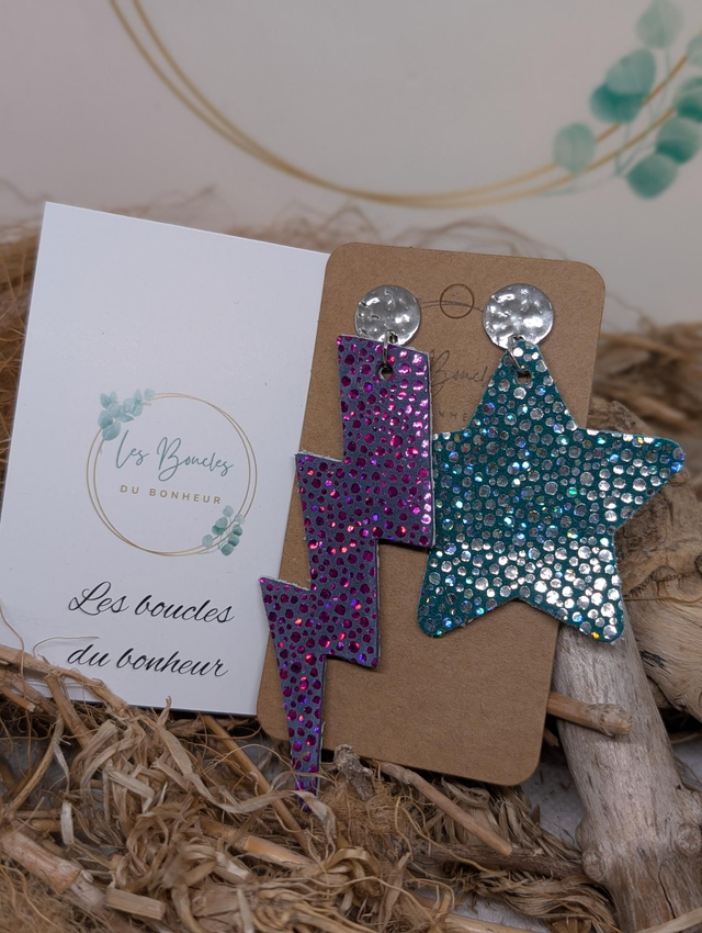 Boucles d&#039;oreilles Asymétrique zk113