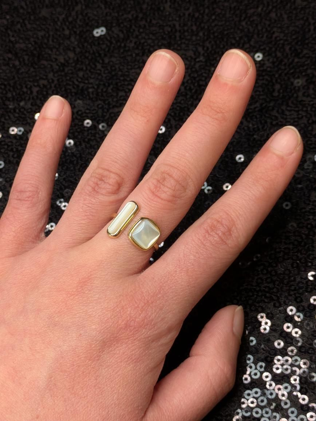 Bague nacre double
