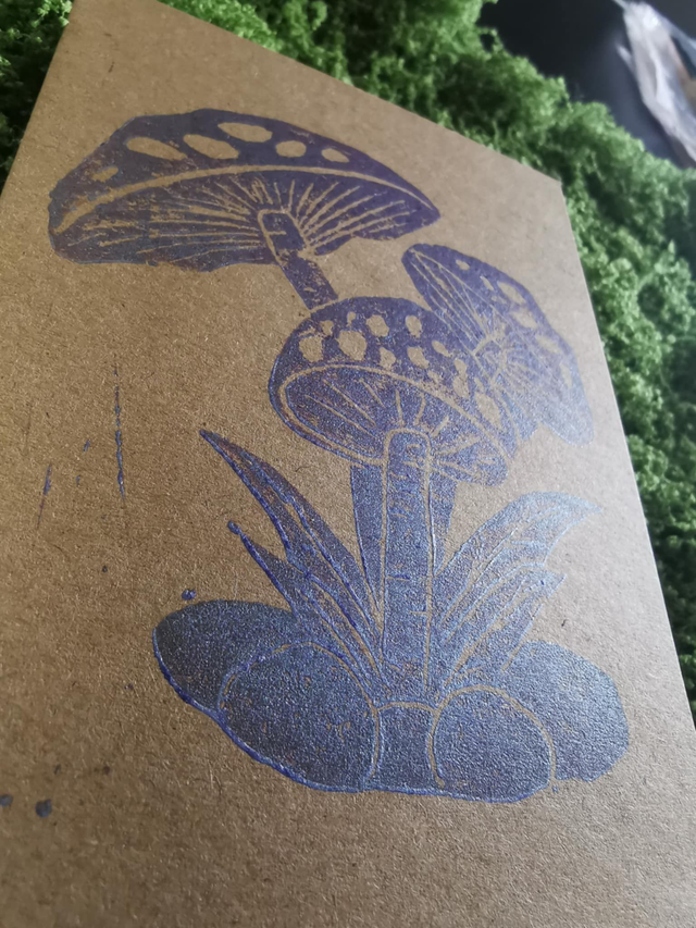 Trio de champignons carte &amp; enveloppe holo 