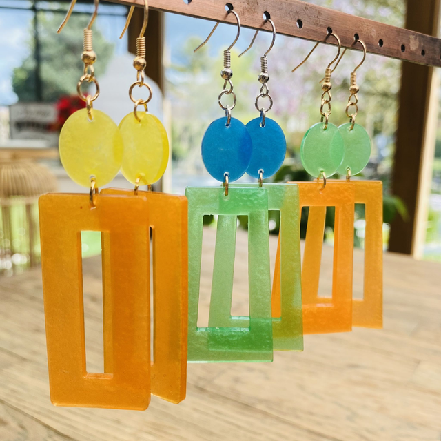 Boucles d'oreilles California Trapèze