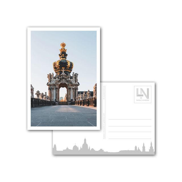 Dresden - Kronentor im goldenen Licht - Postkarte