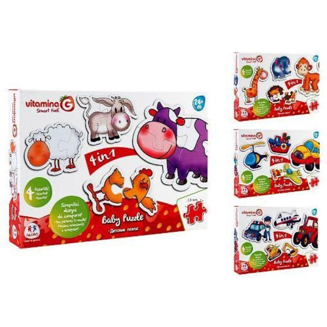 Vitamina G Baby Puzzle 4u1, Šarene
