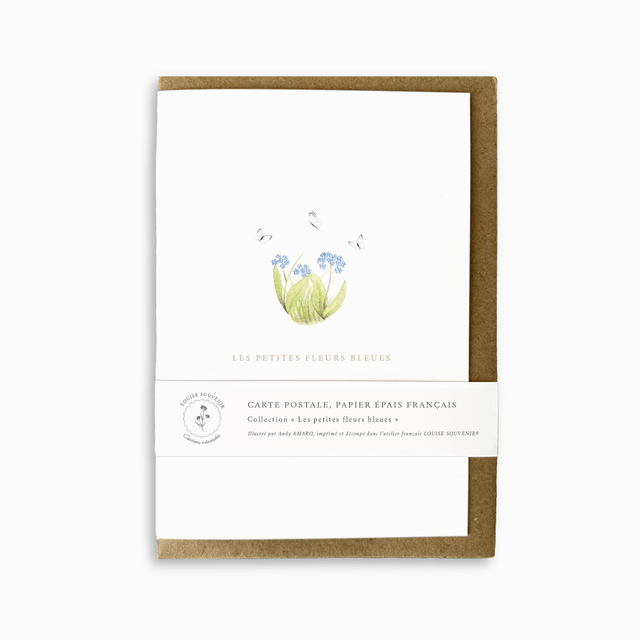 Carte postale - Les petites fleurs bleues 
