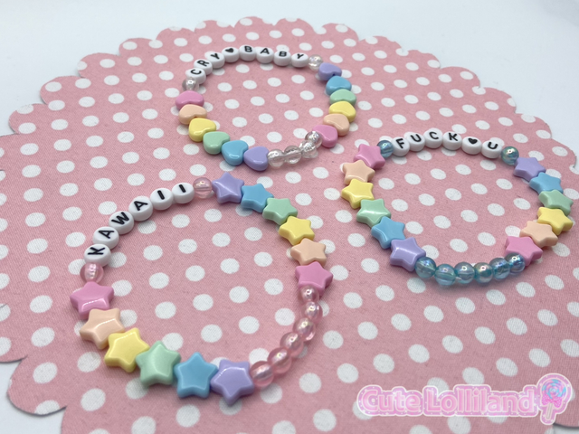 Armband KAWAII RAINBOW word