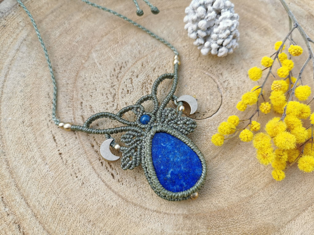 Collier petites lunes ~ Lapis-lazuli