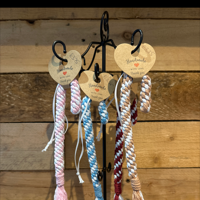 Macrame Candy Cane Ornament 