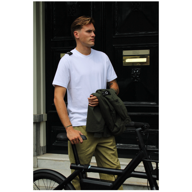 Ma.Strum Badge Tee Optic White