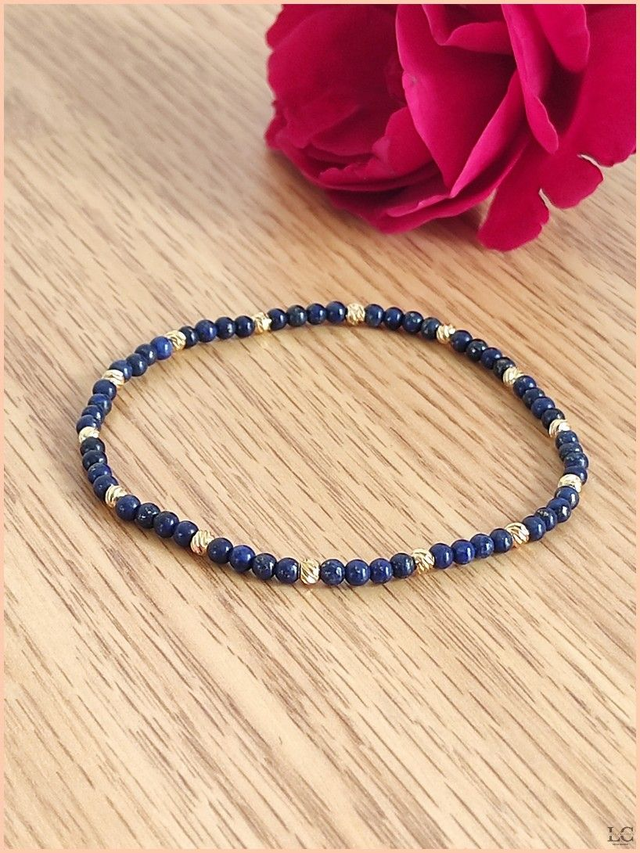 4. Bracelet, pierre naturelle - Lapis lazuli