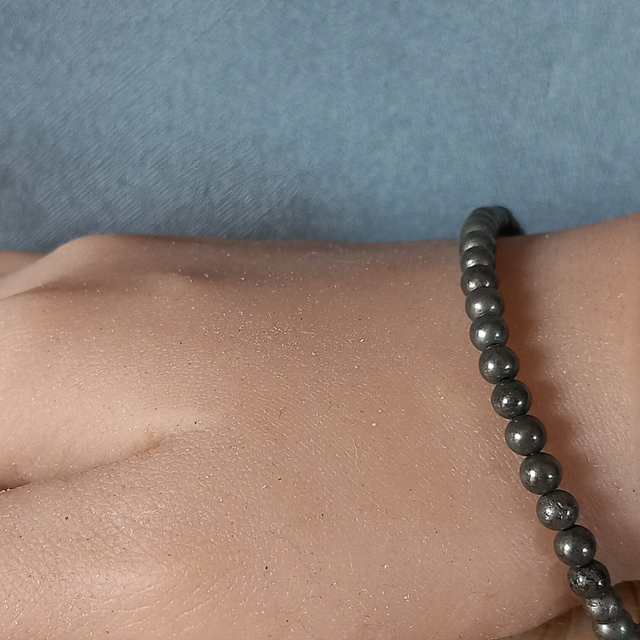 Bracelet ajustable en Pyrite