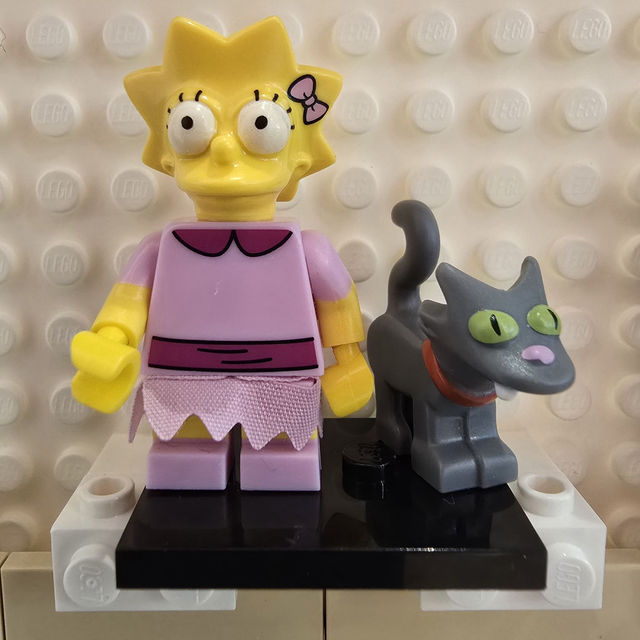 LEGO sim030 Lisa mit Katze Schneeball Minifigur