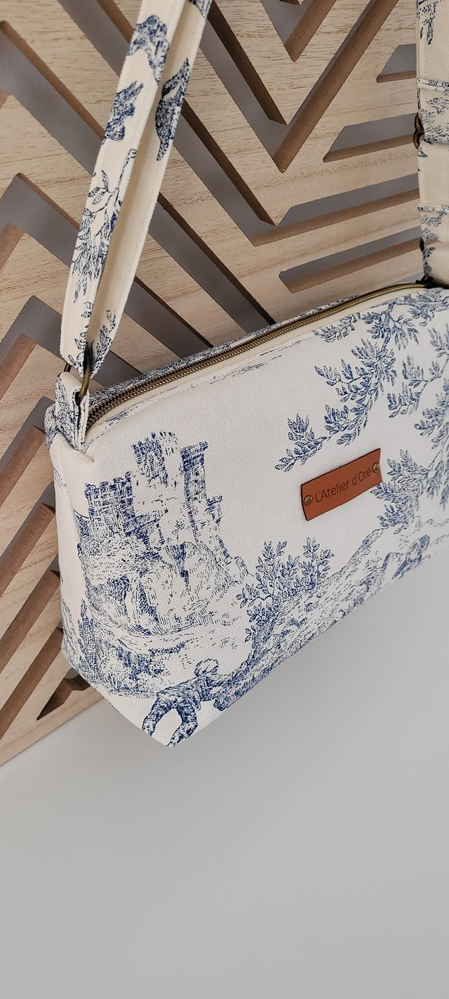 Sac bandoulière toile de Jouy
