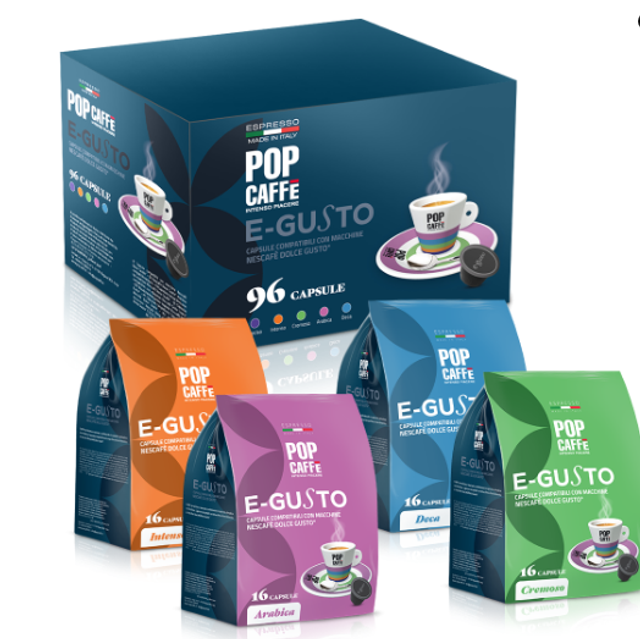 Capsule E-Gusto Compatibili con macchine Dolce Gusto 96pz