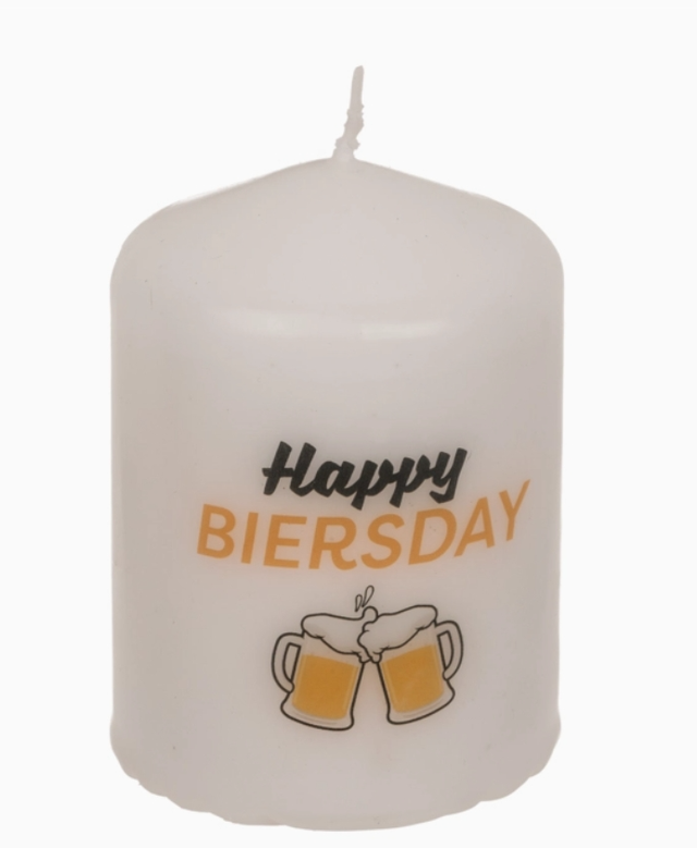 Bougie pilier, Happy Birsday,