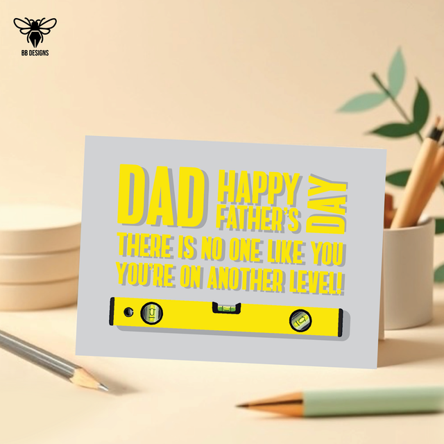 DIY Spirit Level - Fathers Day Card