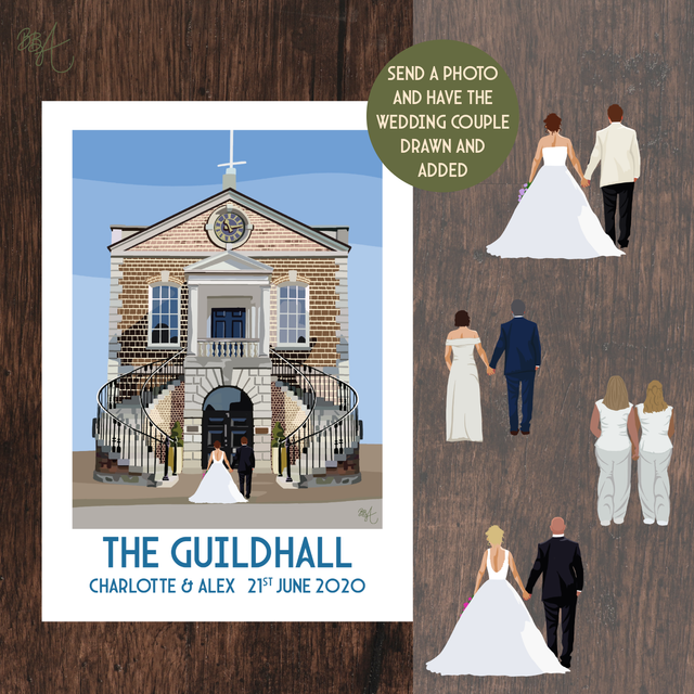 The Guildhall, Poole, Personalised Wedding Venue Print