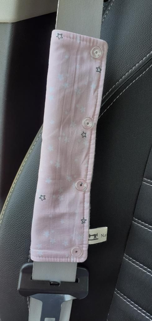 Protège ceinture sécurité Rose Pâle Étoile